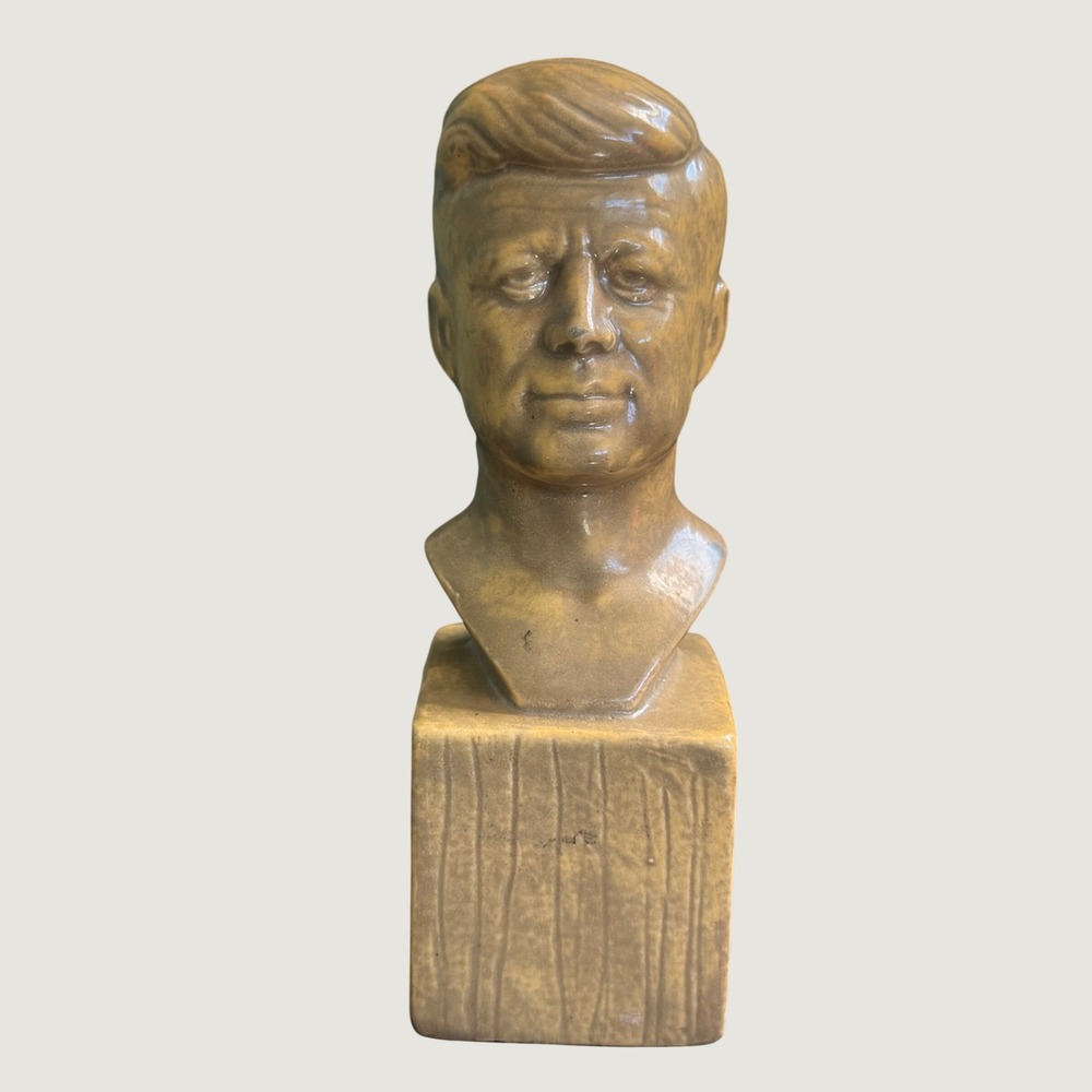 Vintage Atlantic Mold John F Kennedy JFK Ceramic Bust Statue